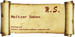 Meltzer Sebes névjegykártya